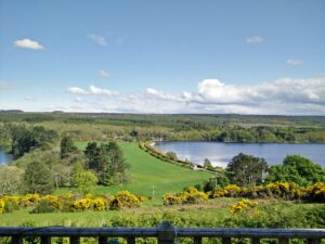 Blick von der Terrasse der Ferienwohnung