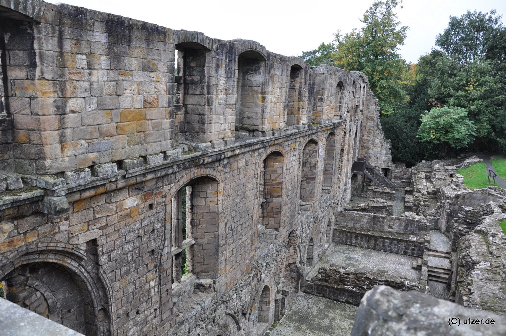 Teile der Außenmauer Dunfermline Abtei.