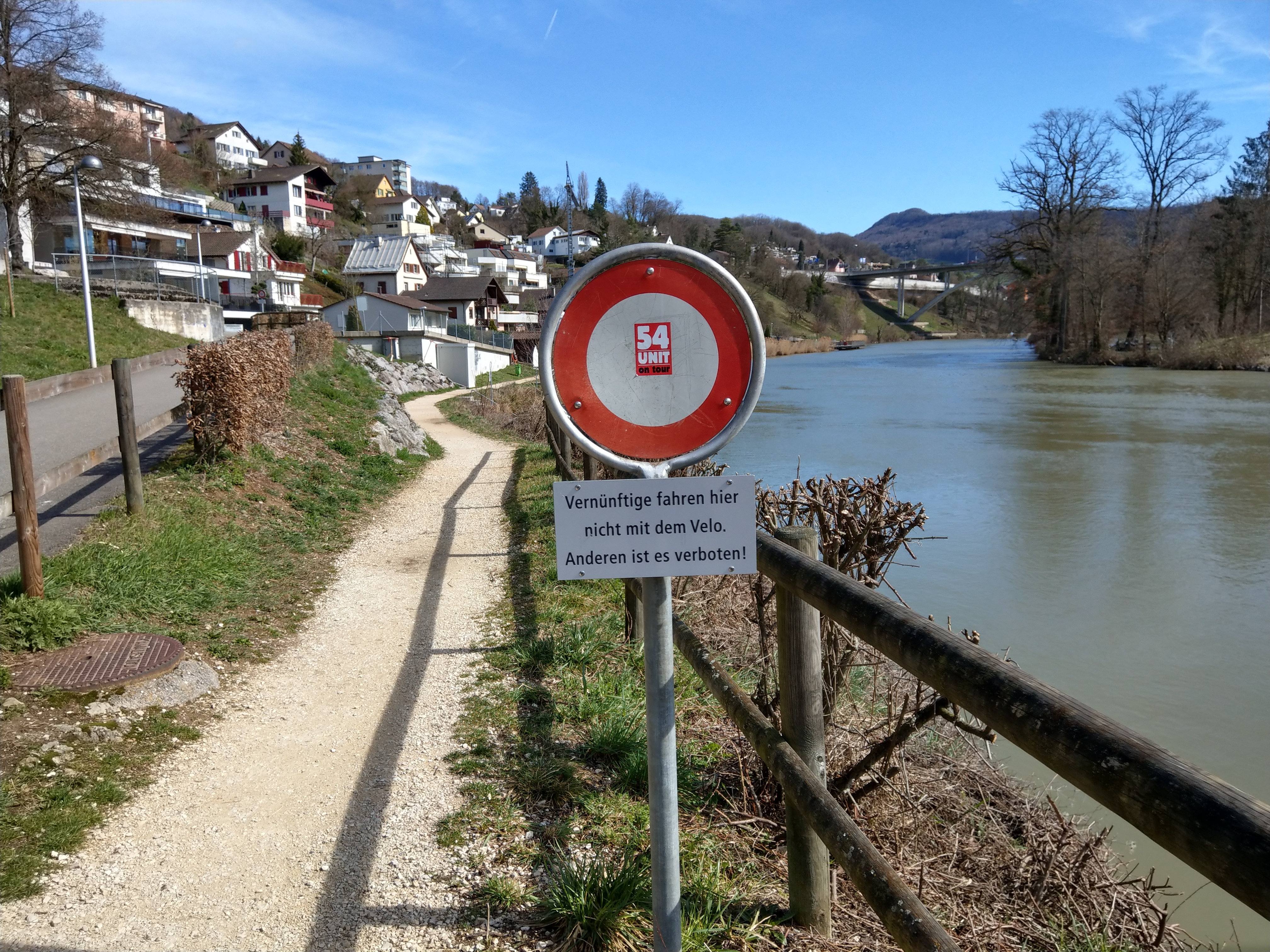 Vernünftige fahren hier nicht mit dem Velo.