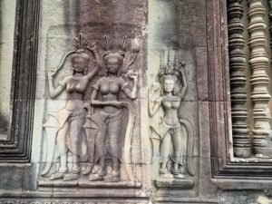 Khmer Steinrelief in Angkor Wat Tempel