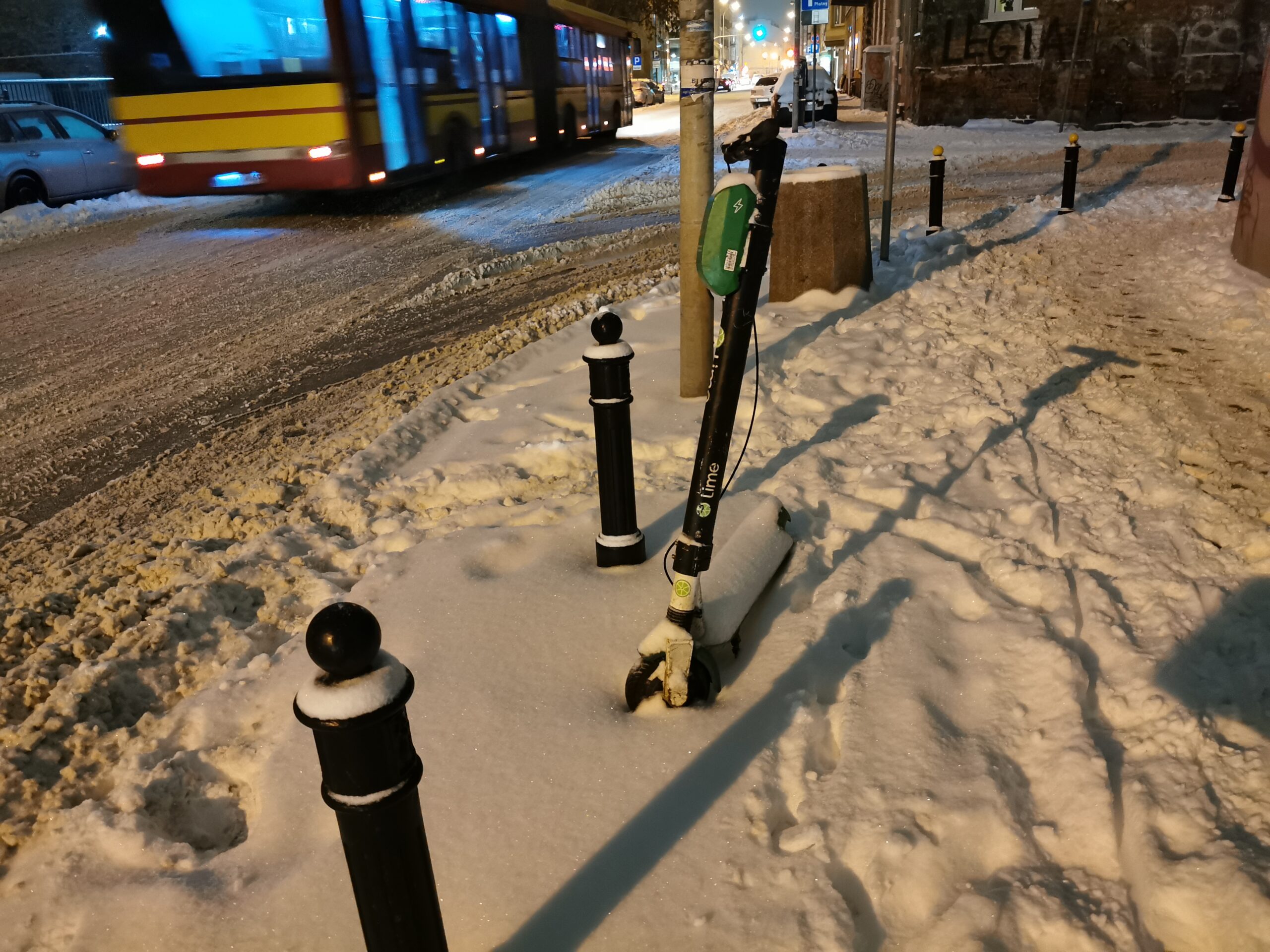 Schnee in Warschau
