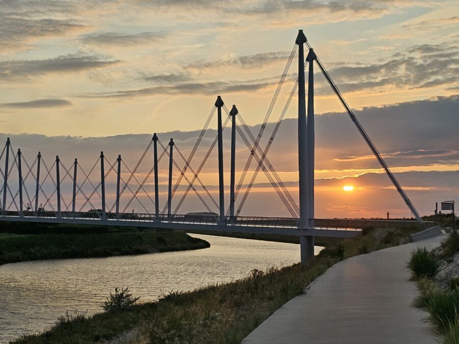 Dunkerque Strand und Sonnenuntergang